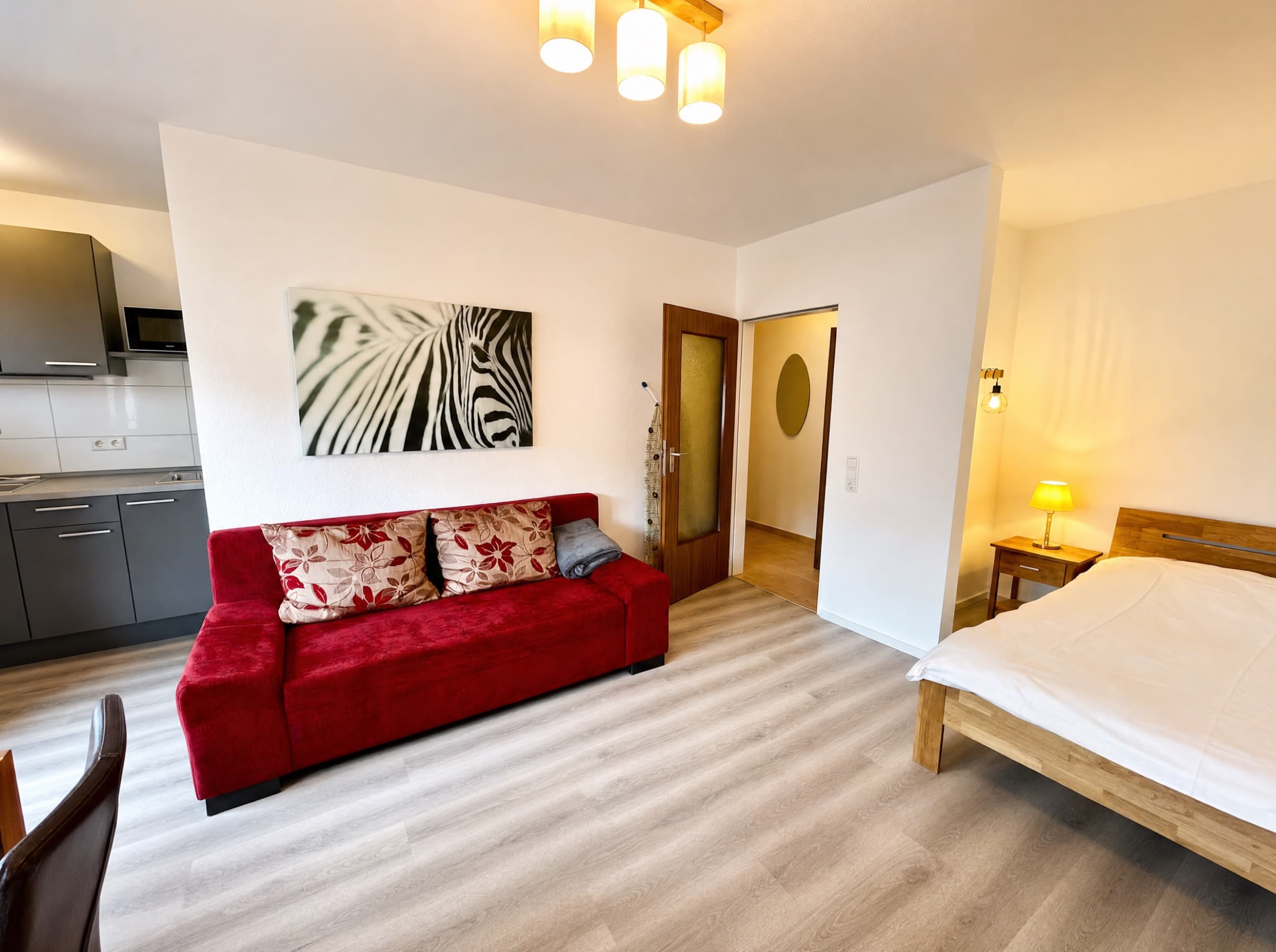Stilvolles Apartment mit Zebra-Motiv